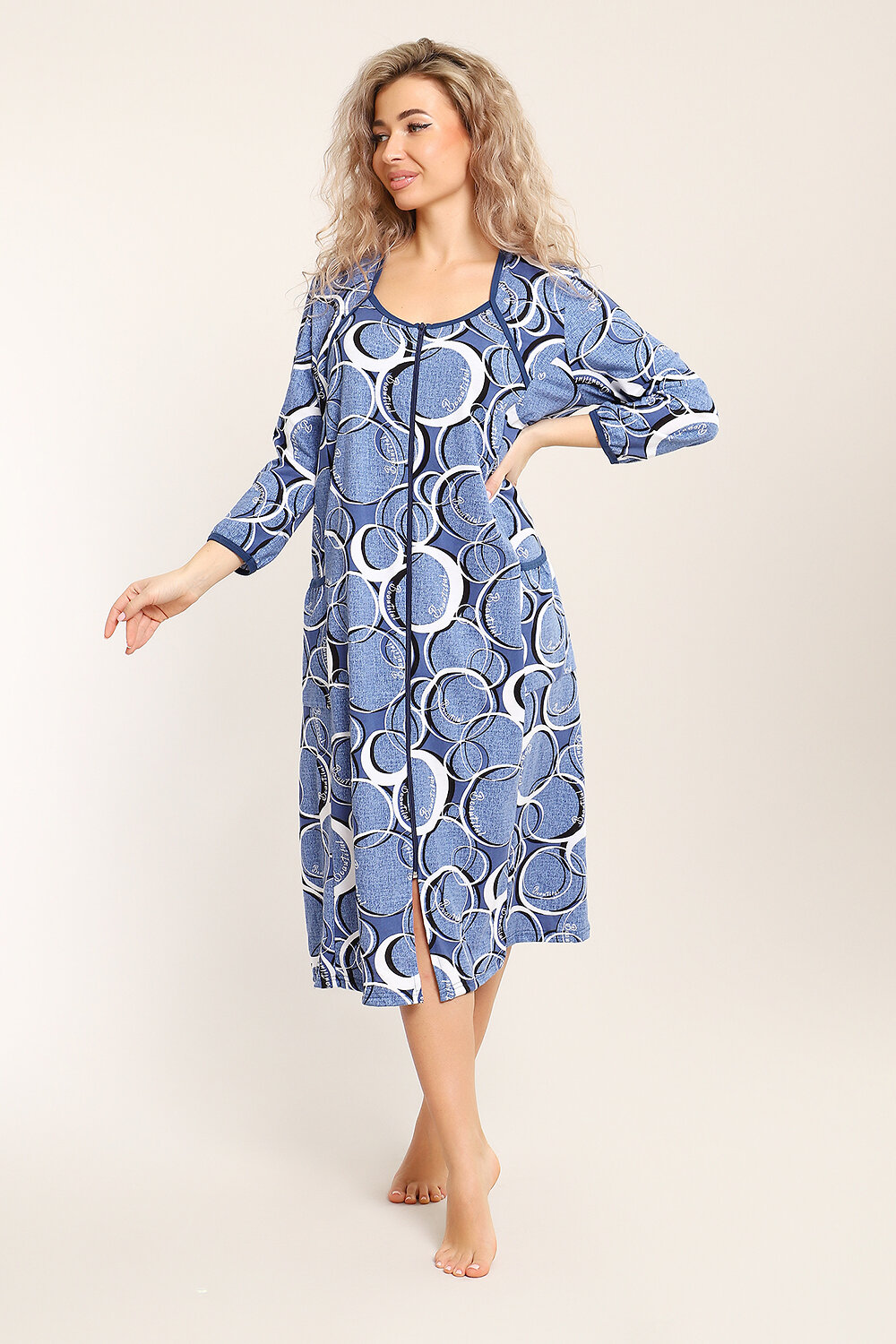 Натали Халат 578747 51162 синий