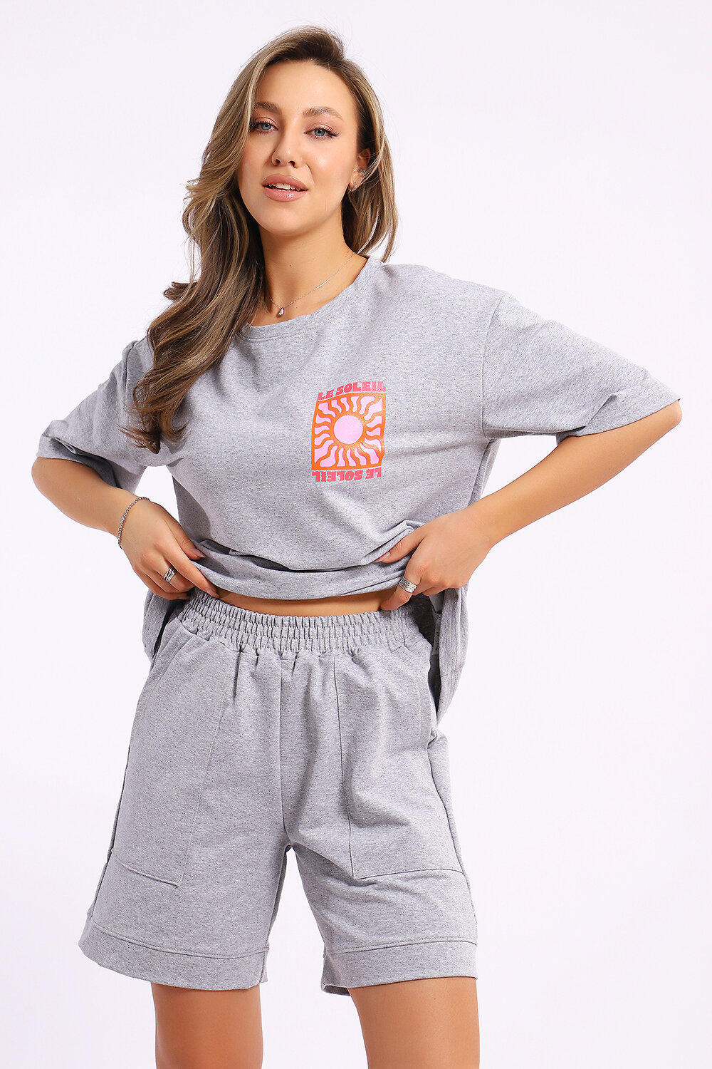 Натали Костюм 578756 21069 серый меланж