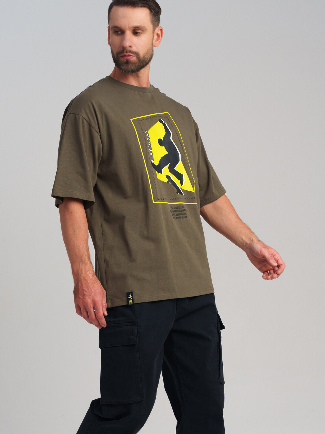 PLAYTODAY Фуфайка 578759 12556035 хаки,жёлтый