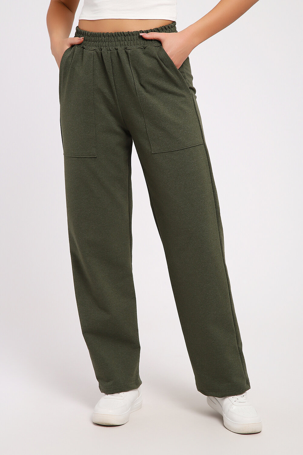 Натали Брюки 578769 21066 хаки меланж