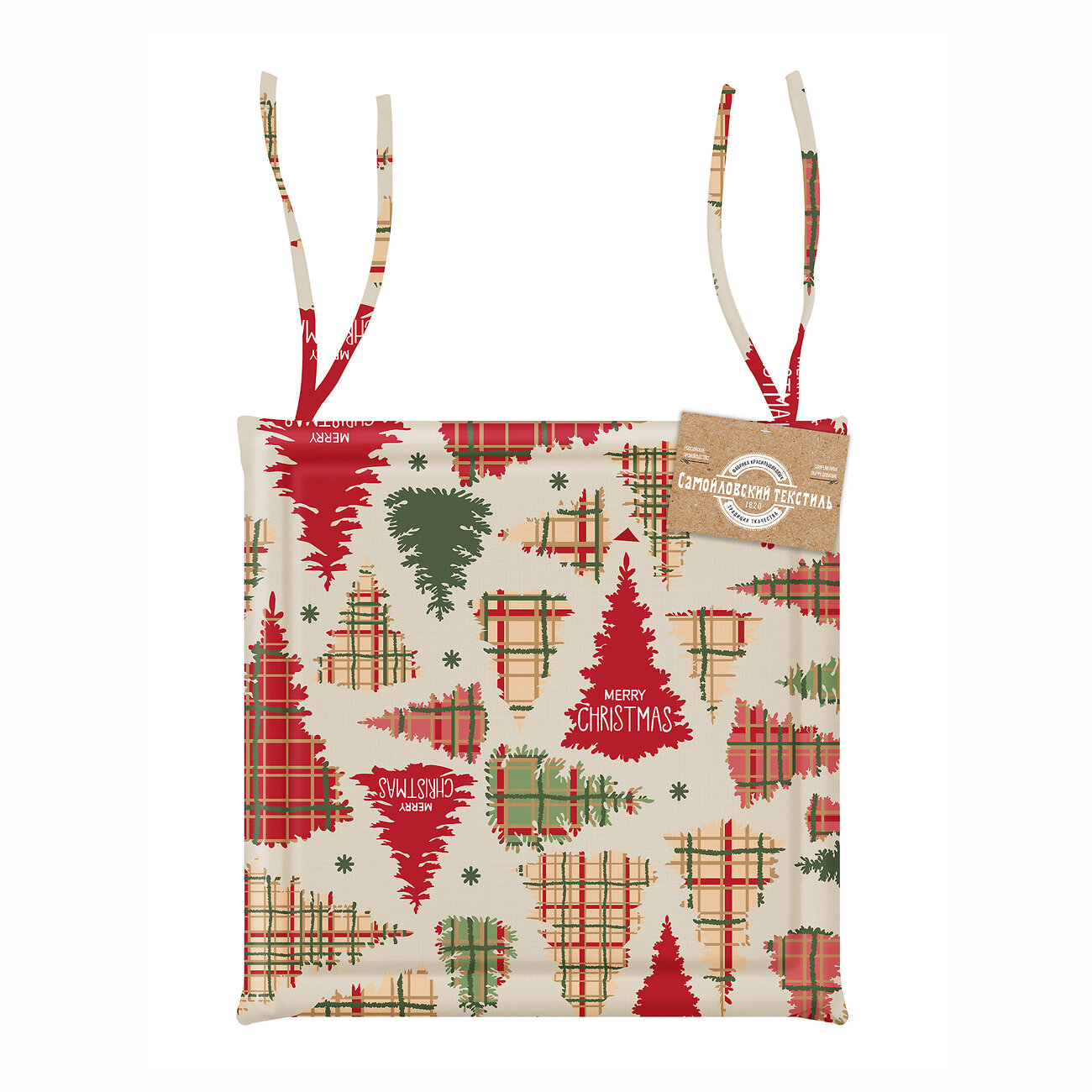 Самойловский Текстиль Подушка для стула 578807 933376 Merry Christmas