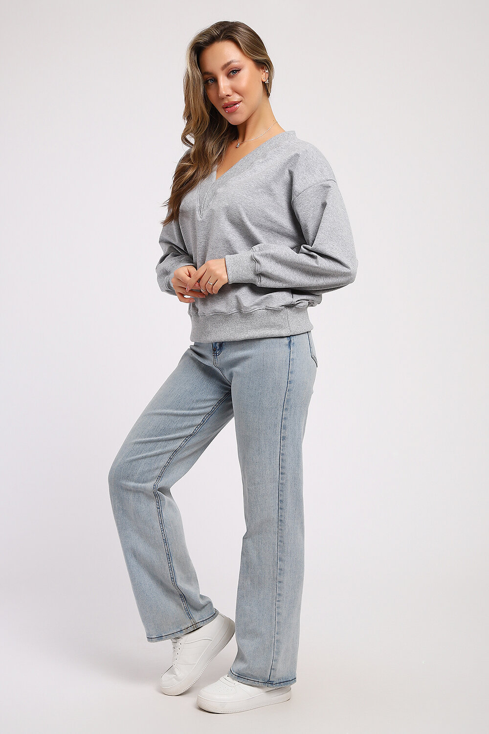 Натали Свитшот 578889 21064 серый меланж