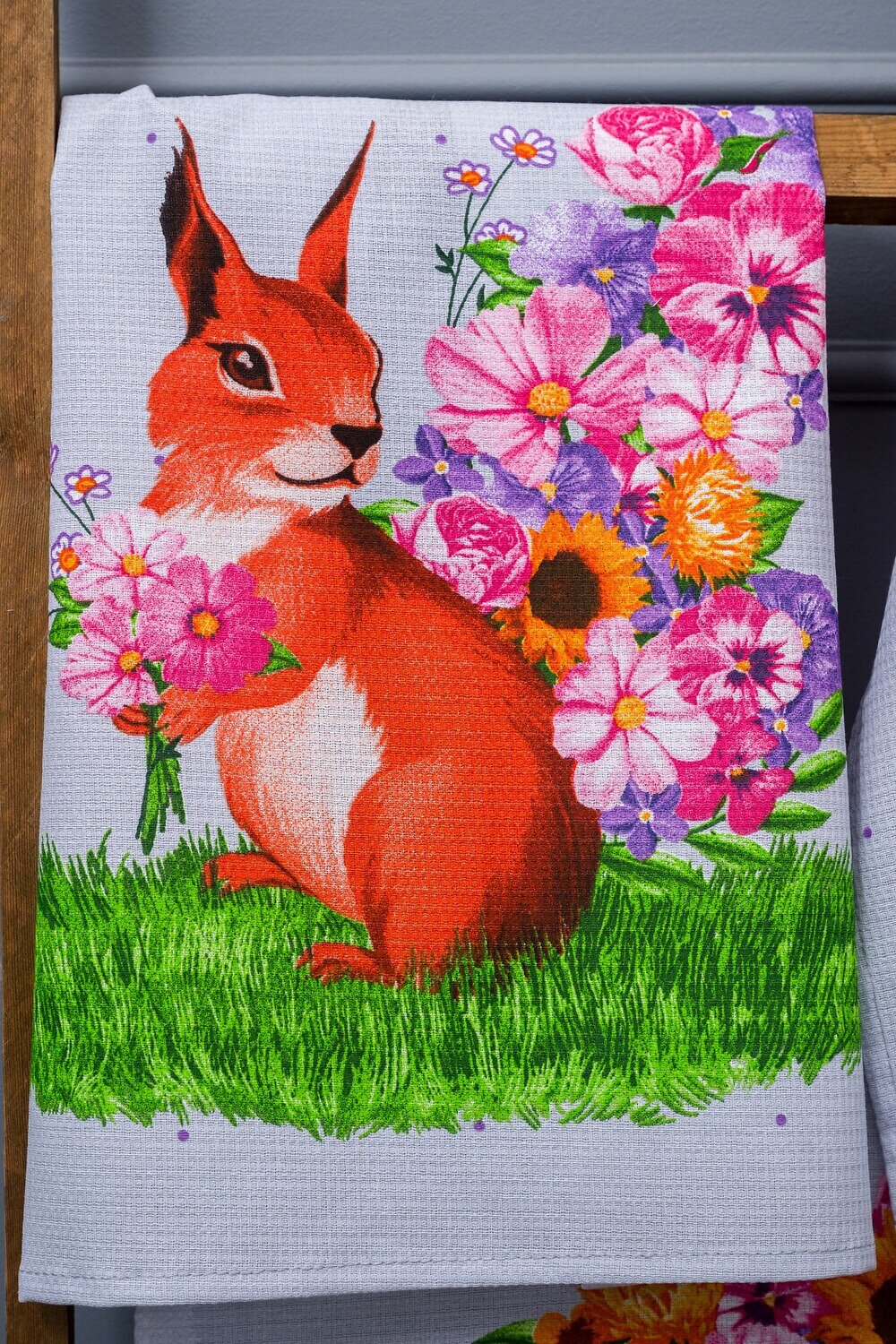 Натали Полотенце 578910 Набор полотенец Цветочное настроение серый с цветами