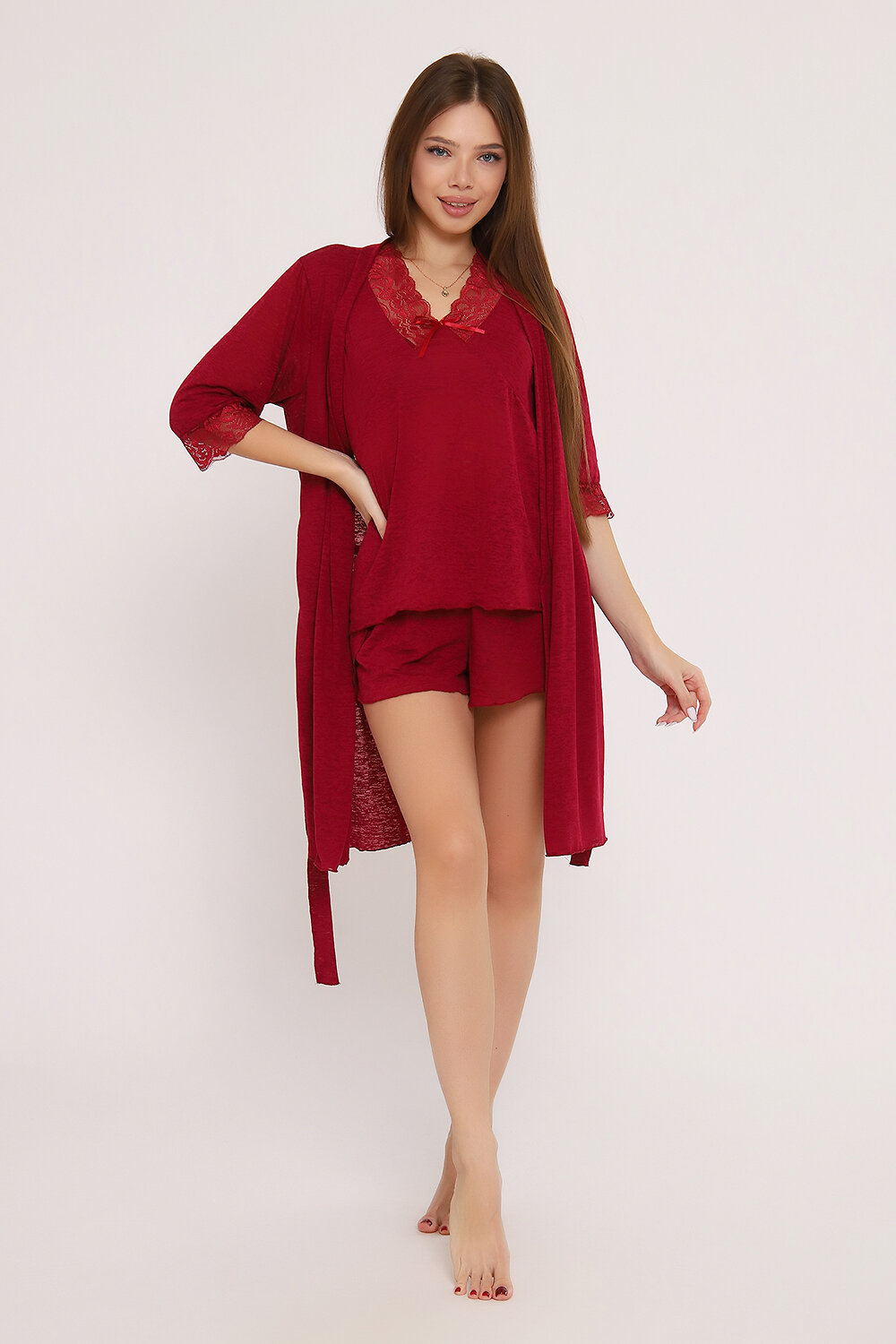 Натали Пеньюар 578958 29009 бордовый