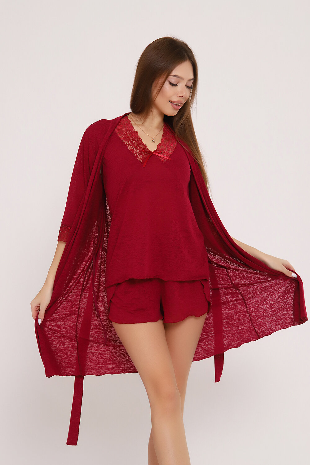 Натали Пеньюар 578958 29009 бордовый