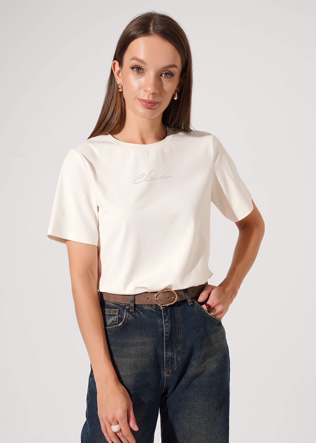 CLEVER Футболка 578985 366462г_п молочный