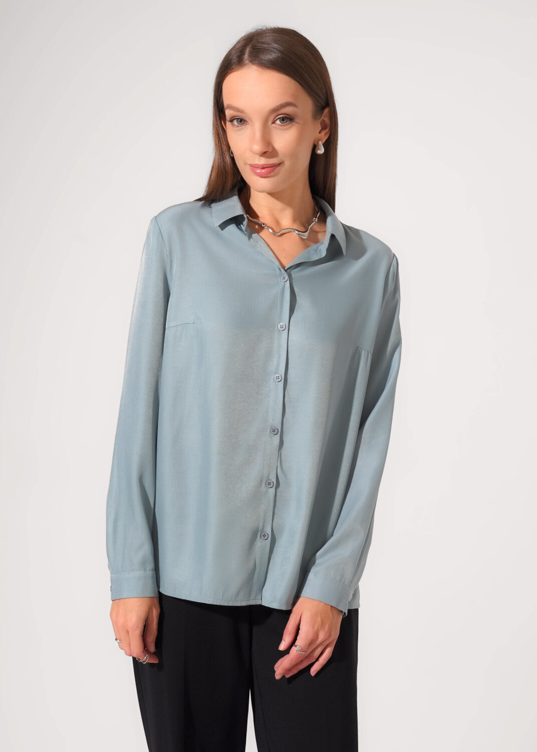 CLEVER Блузка 579015 363260шп зелёный