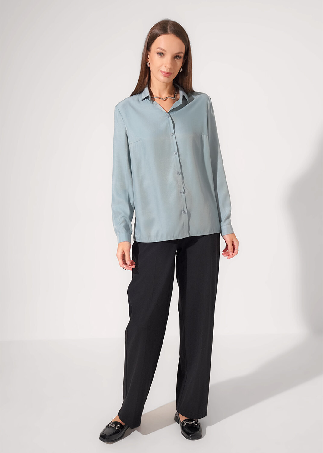 CLEVER Блузка 579015 363260шп зелёный