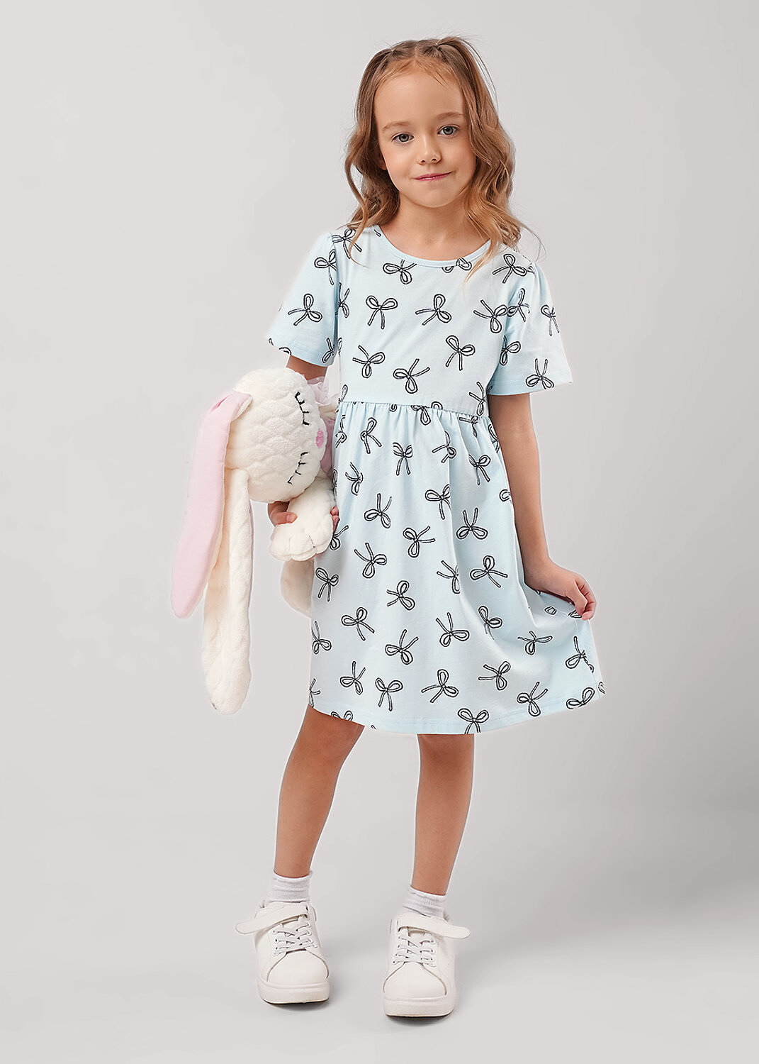 CLEVER Платье 579074 867270кдн св.голубой/т.серый