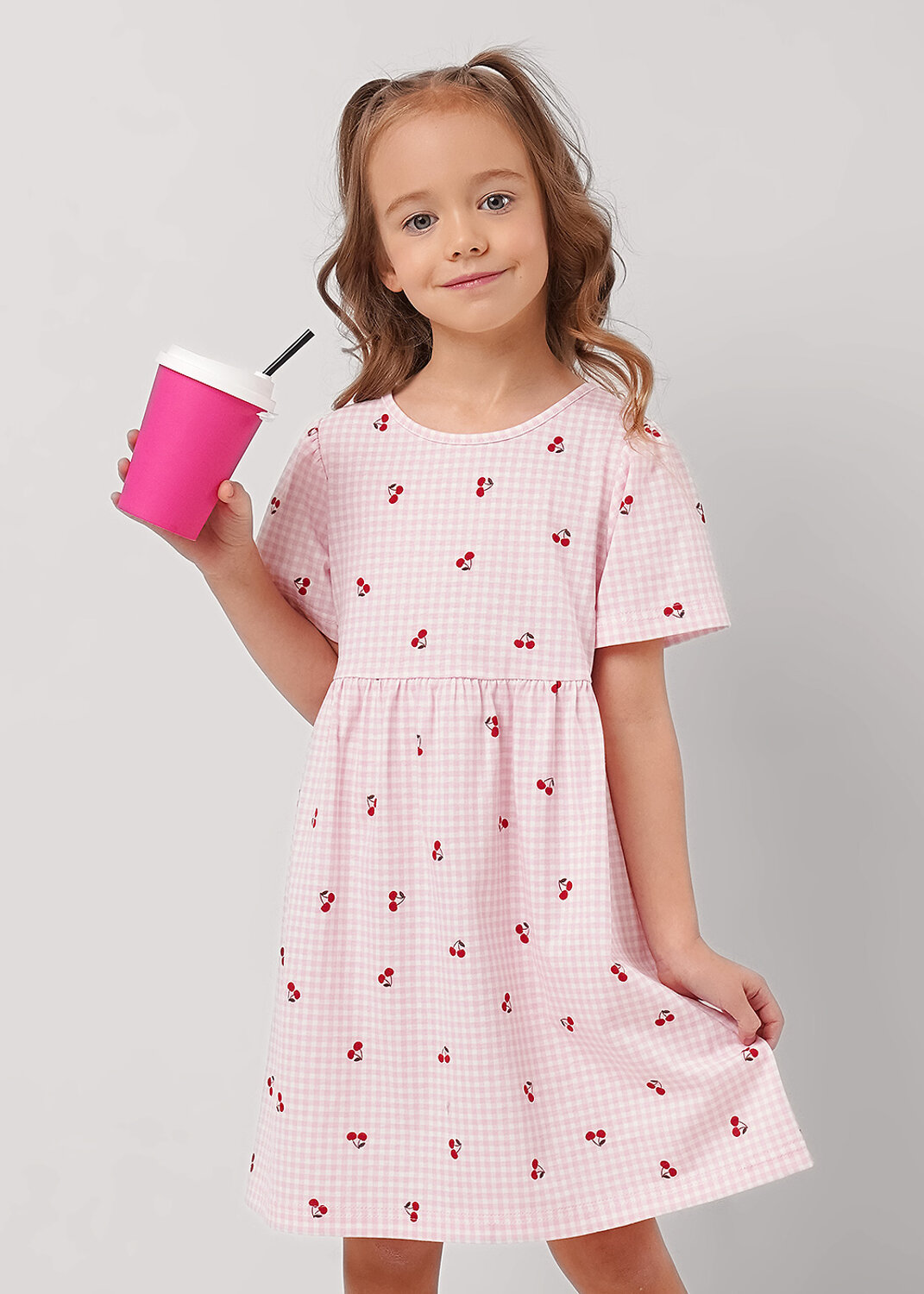 CLEVER Платье 579075 867270кдн св.розовый/красный