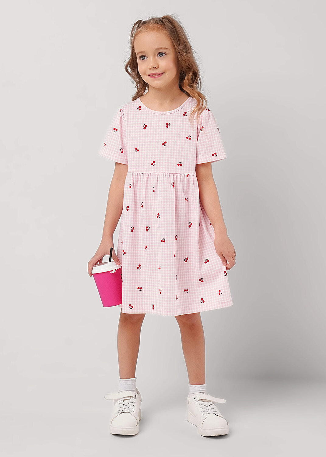 CLEVER Платье 579075 867270кдн св.розовый/красный