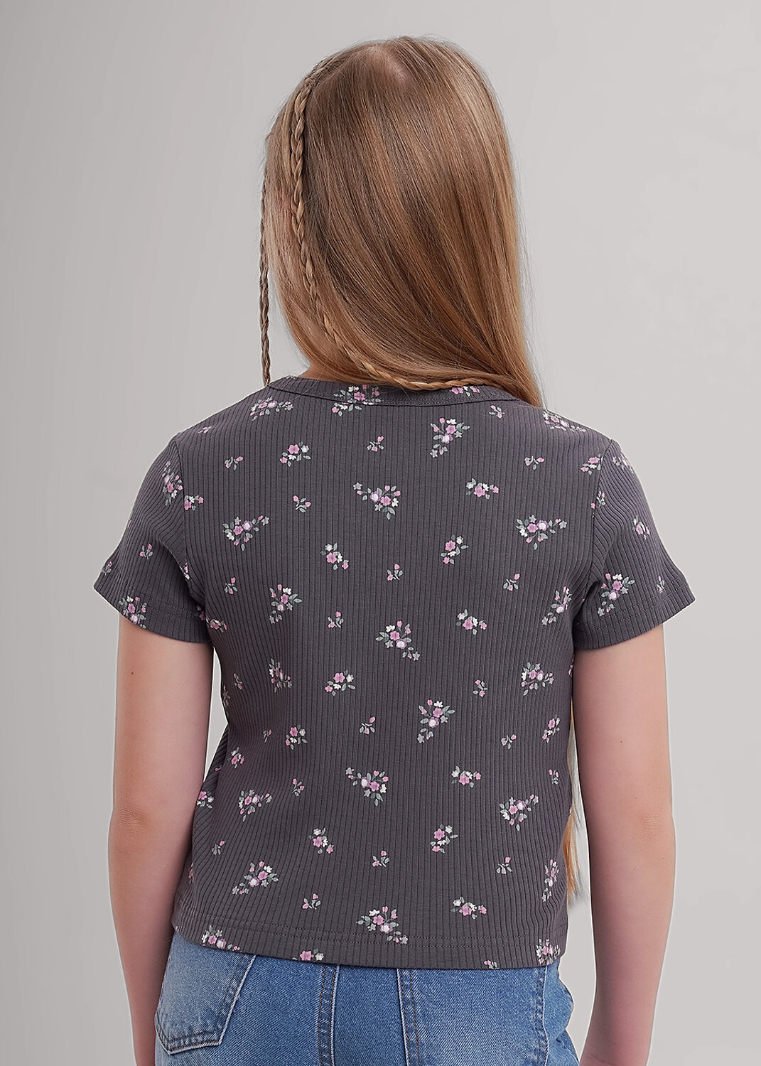 CLEVER Футболка 579083 867268шлн т.серый/св.зелёный