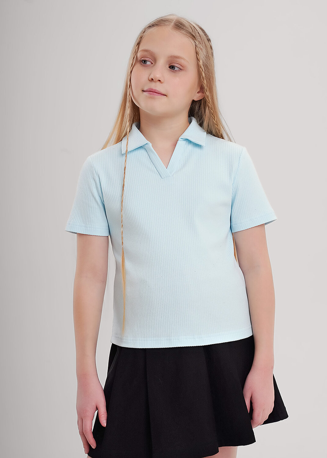 CLEVER Джемпер 579089 867266шл св.голубой