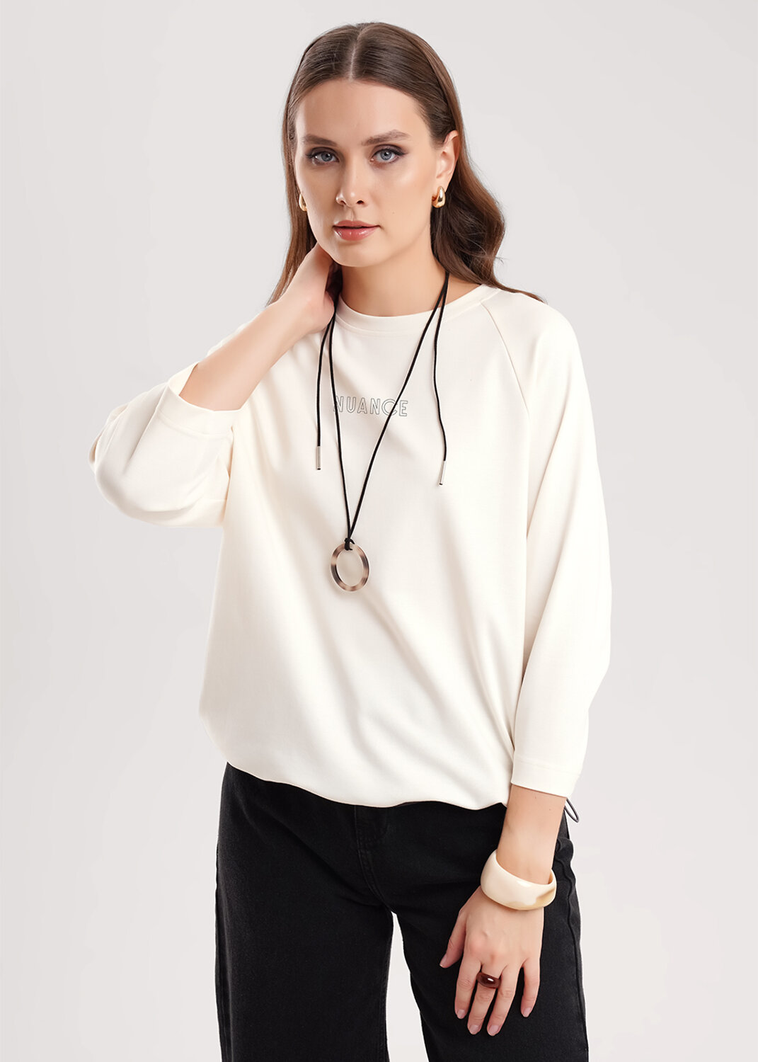 CLEVER Джемпер 579109 267089/195ли_п молочный