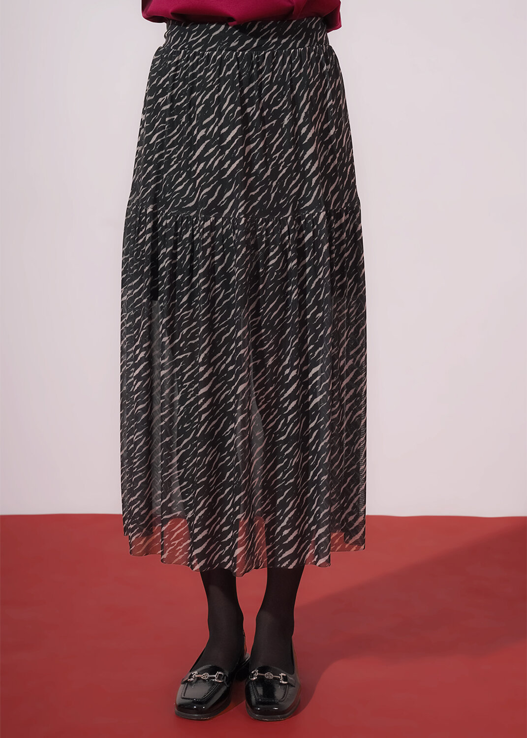 CLEVER Юбка 579117 267080/196емн чёрный/св.бежевый