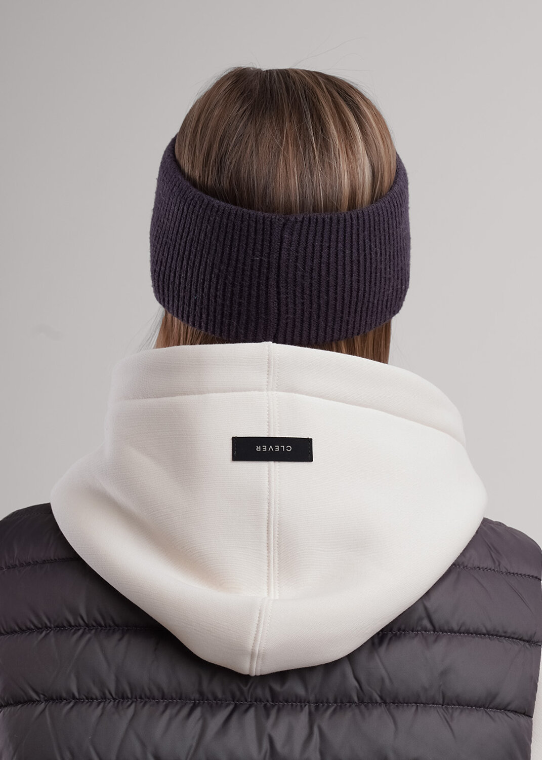 CLEVER Повязка на голову 579155 564632вн т.серый