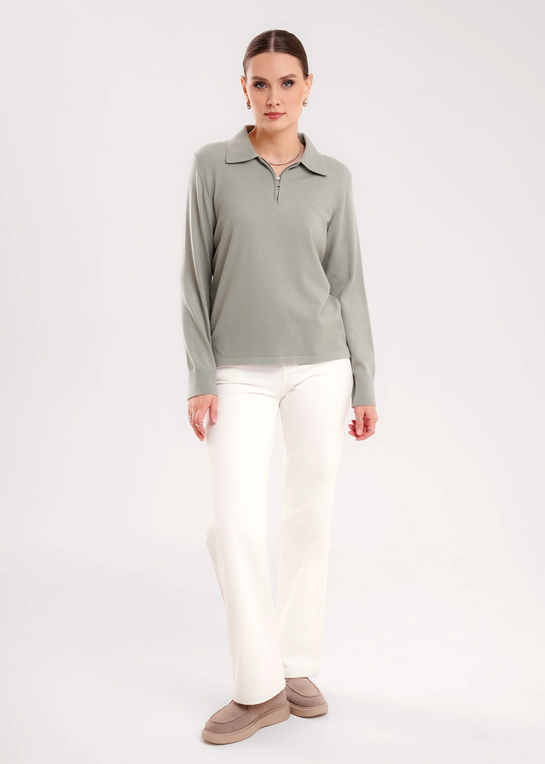 CLEVER Джемпер 579156 364627вн св.хаки