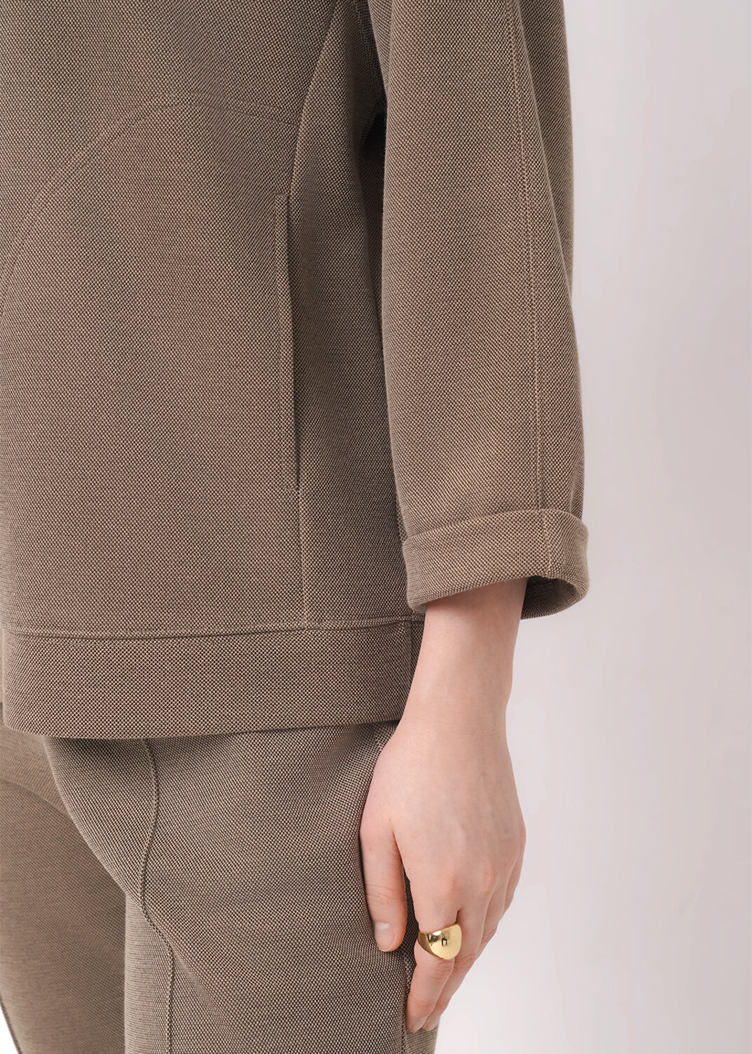 CLEVER Джемпер 579159 267103/195зэж св.коричневый/т.серый