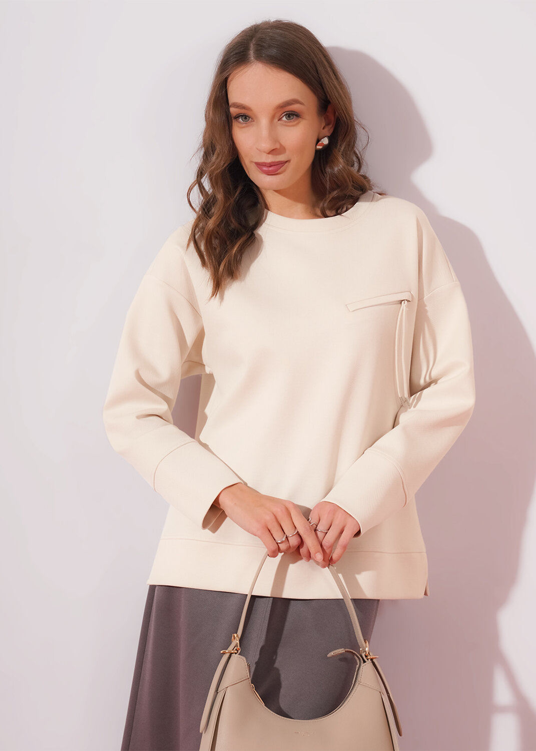 CLEVER Джемпер 579164 267098/196д молочный