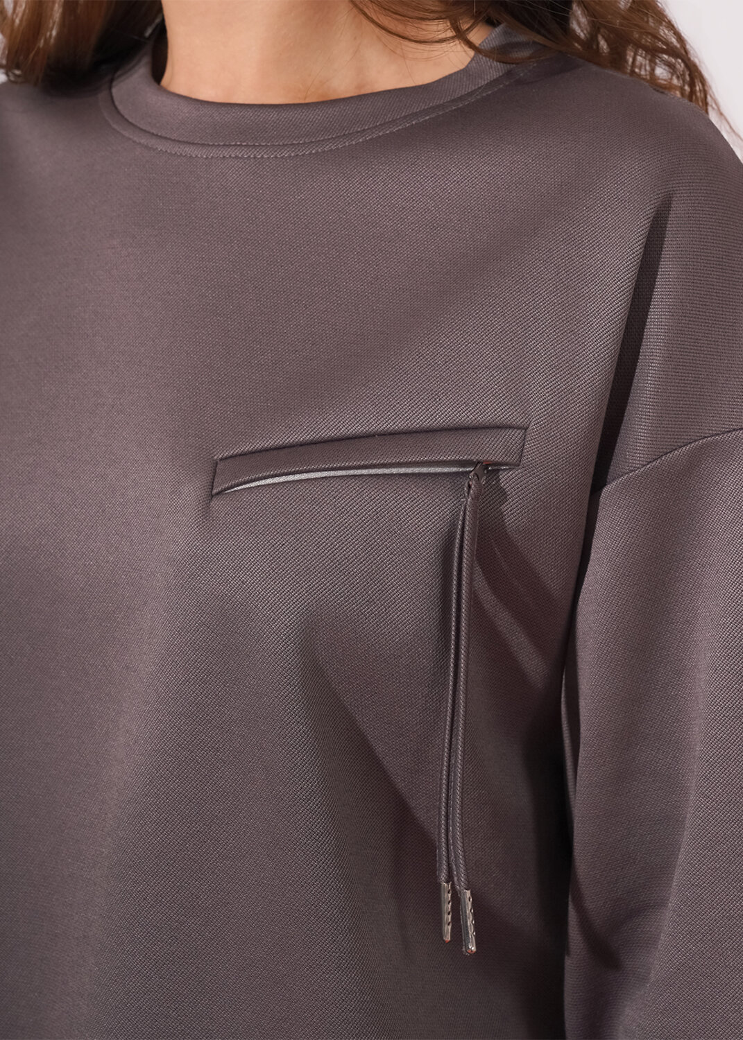 CLEVER Джемпер 579165 267098/196д кофейный/т.серый