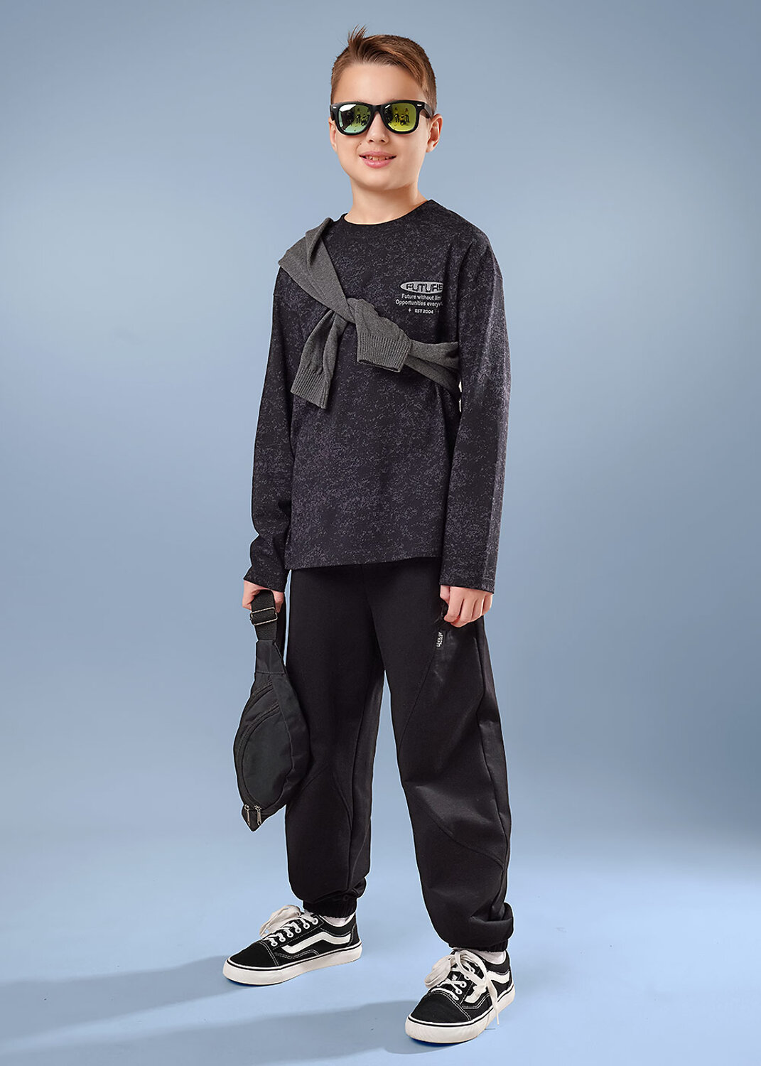 CLEVER Фуфайка 579182 867299/10кдн_п т.серый/чёрный