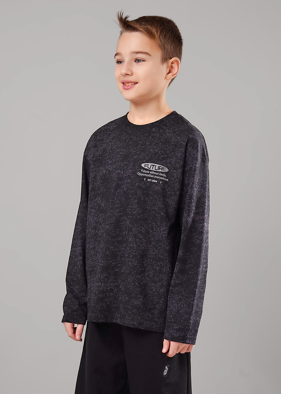 CLEVER Фуфайка 579182 867299/10кдн_п т.серый/чёрный