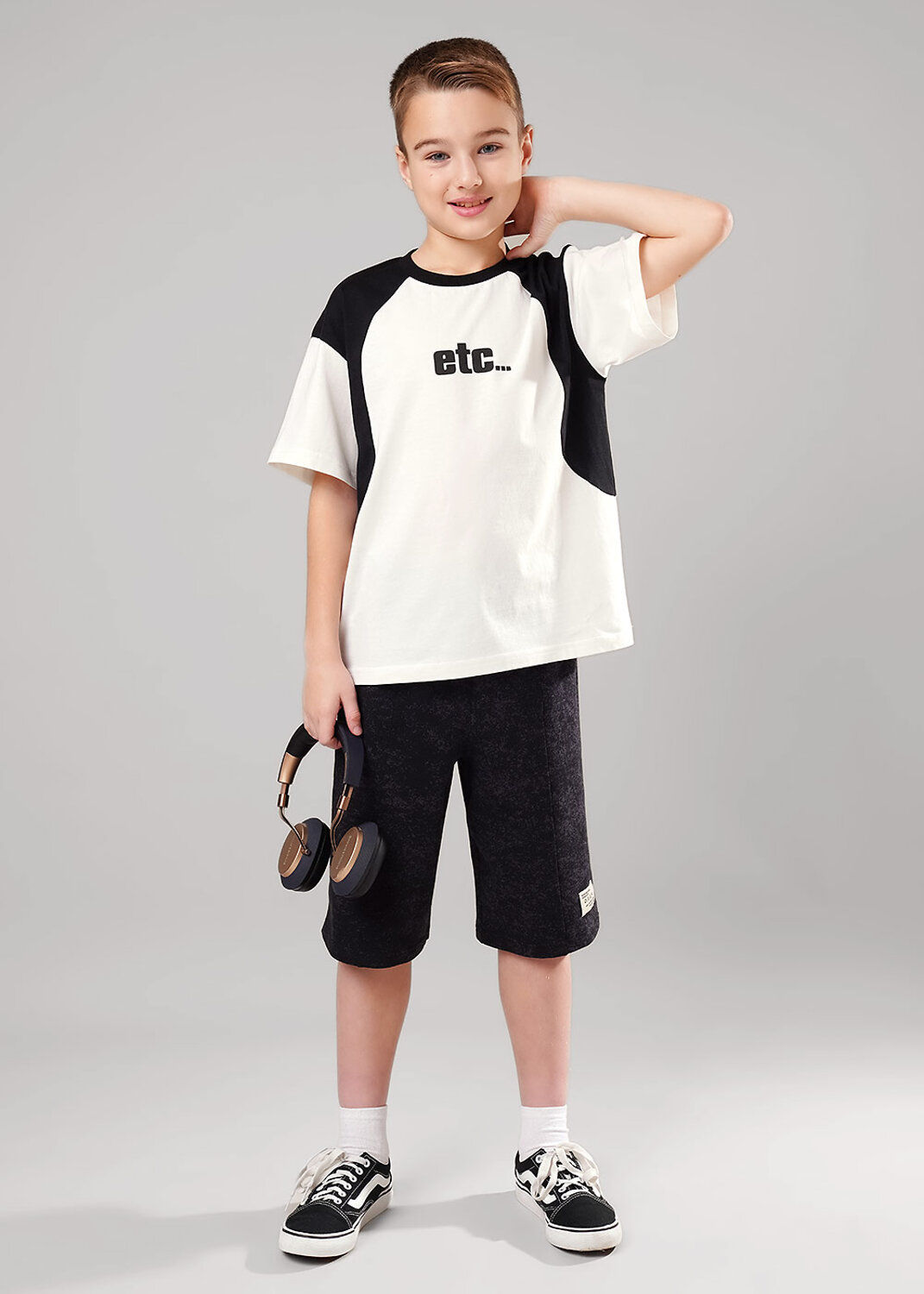 CLEVER Шорты 579190 867276/10ун т.серый/чёрный