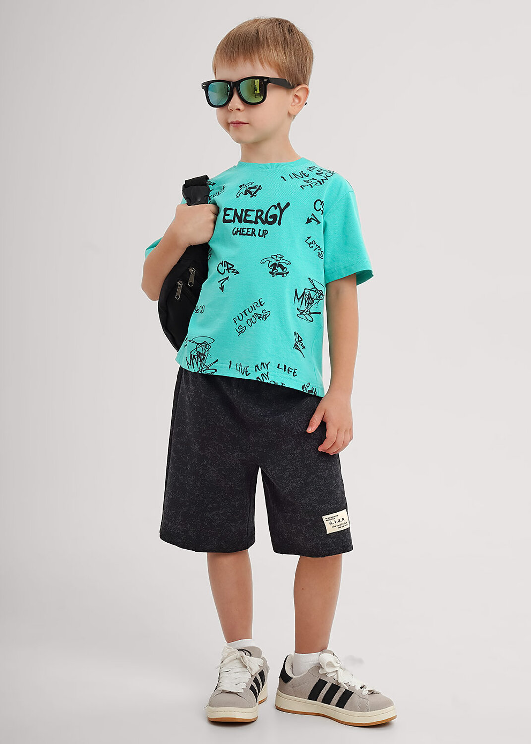 CLEVER Шорты 579191 867275/10ун т.серый/чёрный