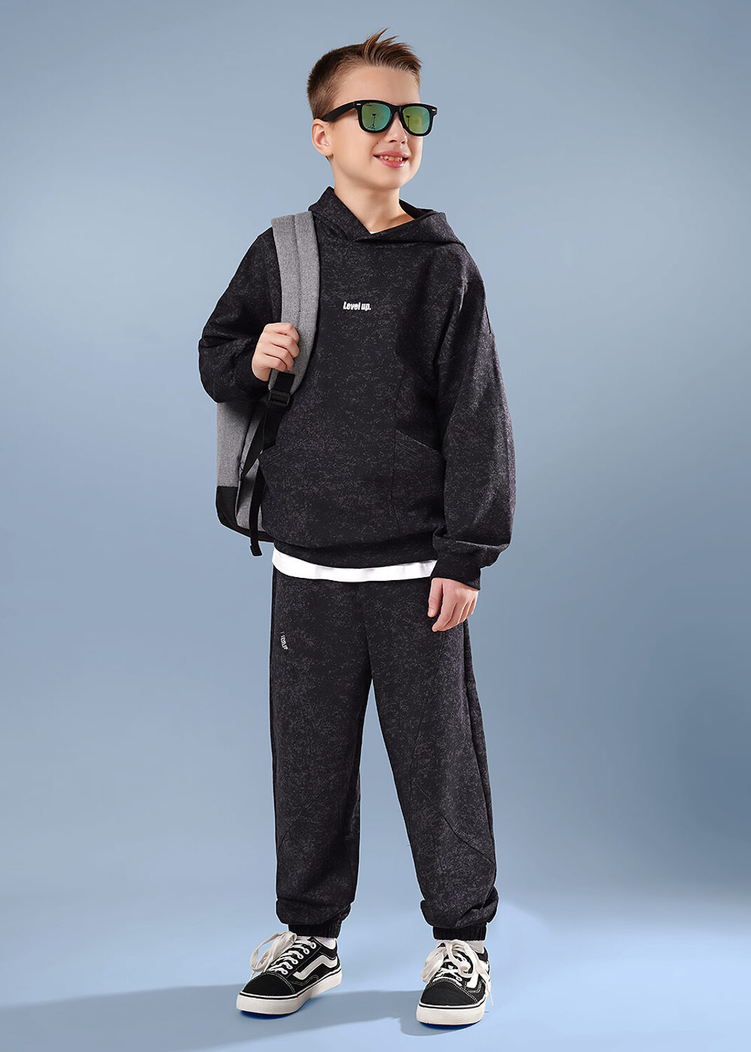 CLEVER Брюки 579196 867297/10ун т.серый/чёрный