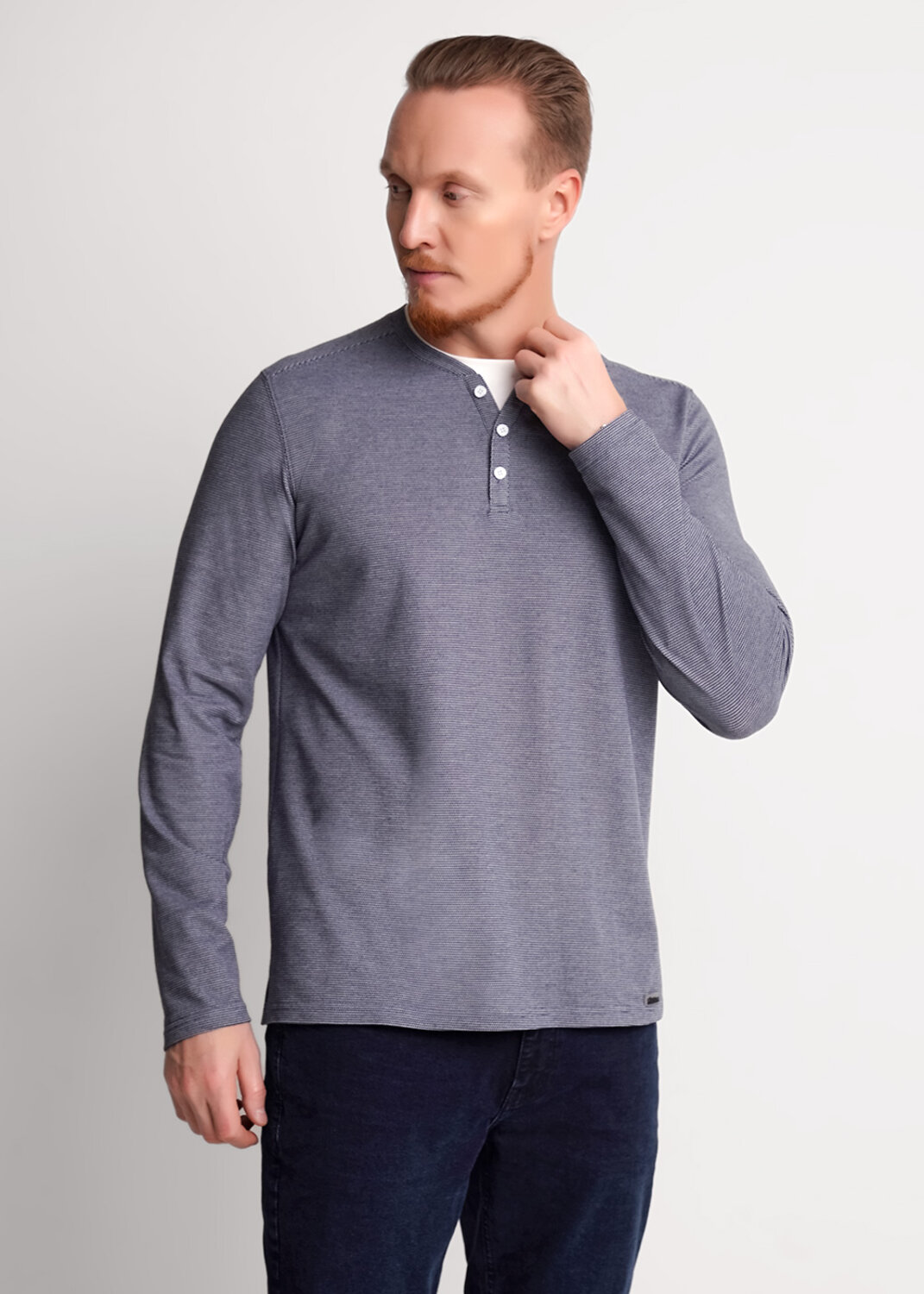 CLEVER Джемпер 579207 562656/04кжн maxi т.синий/белый