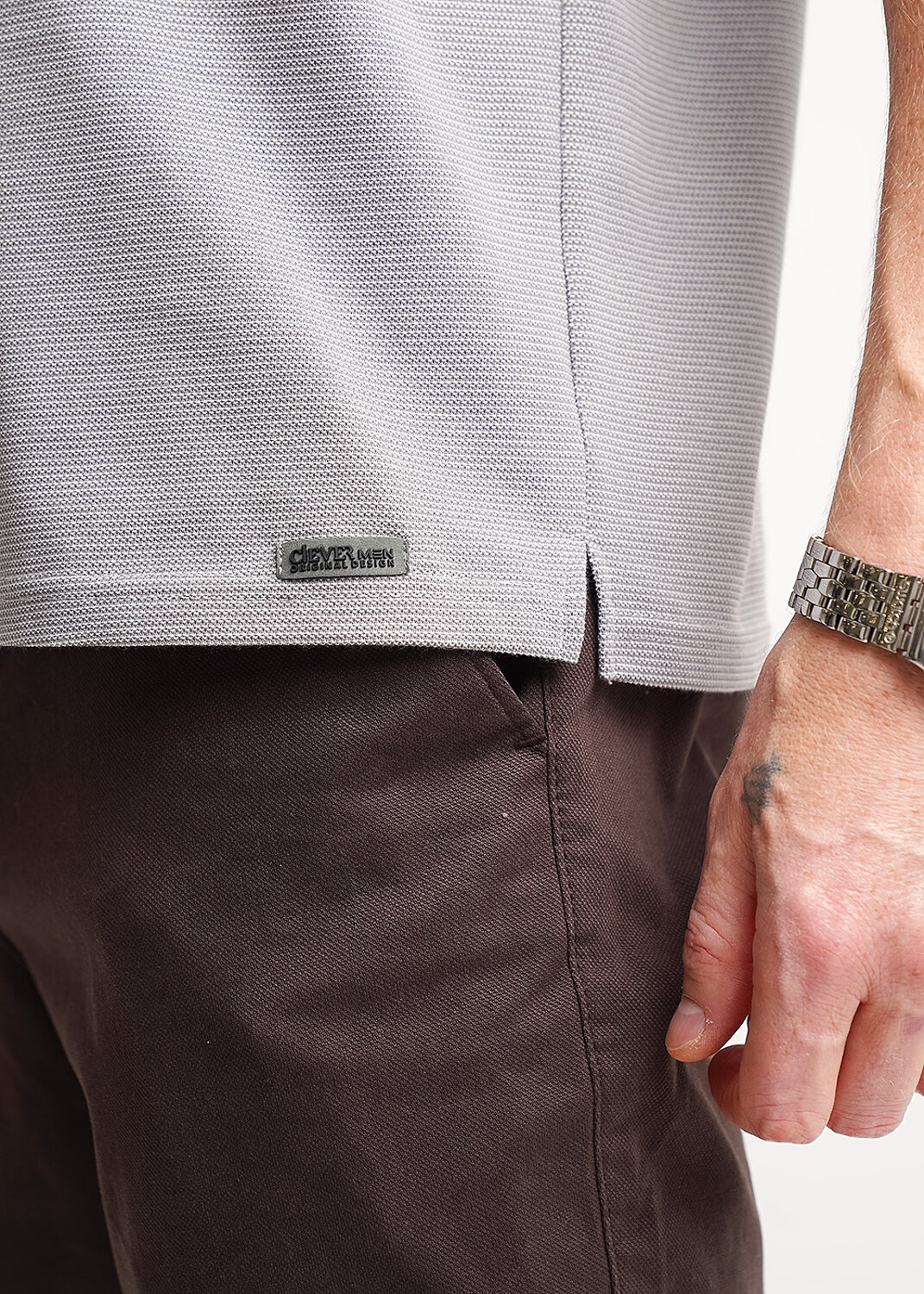 CLEVER Джемпер 579208 562655/04кжн maxi серый/белый