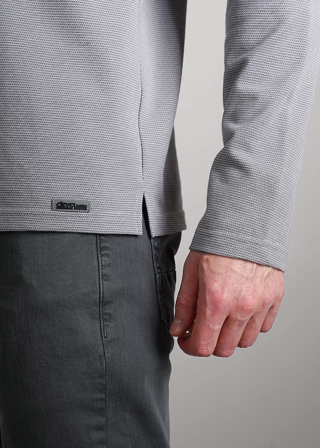 CLEVER Джемпер 579211 562656/04кжн серый/белый