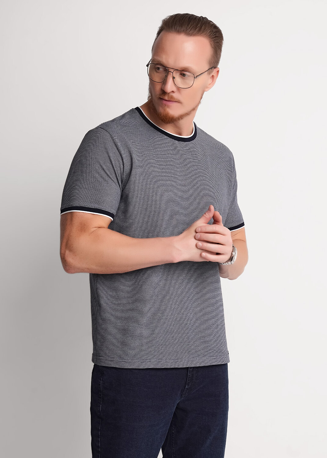 CLEVER Футболка 579212 562538/04кжн maxi т.синий/белый