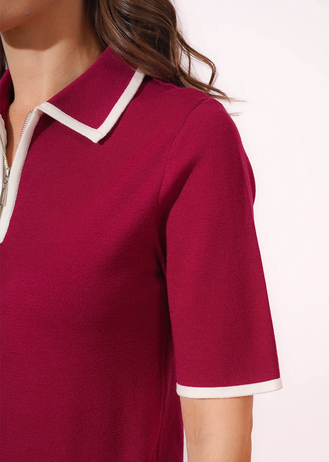 CLEVER Джемпер 579238 264634/196вп т.малиновый