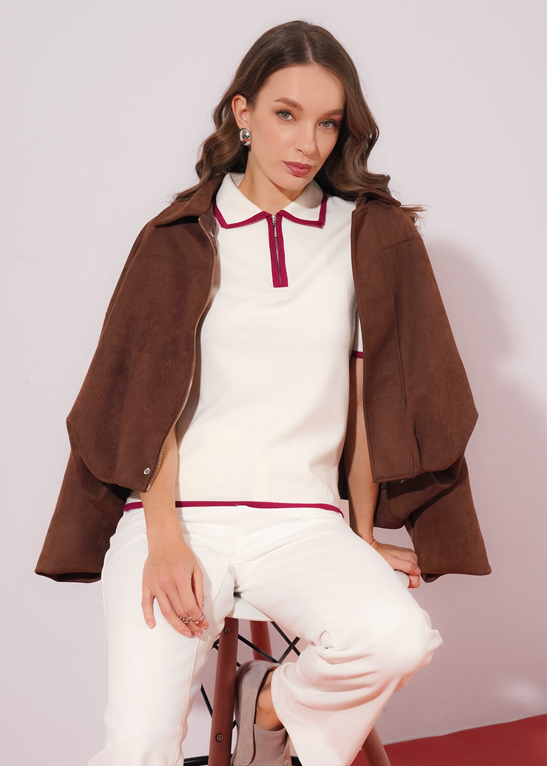 CLEVER Джемпер 579239 264634/196вп молочный