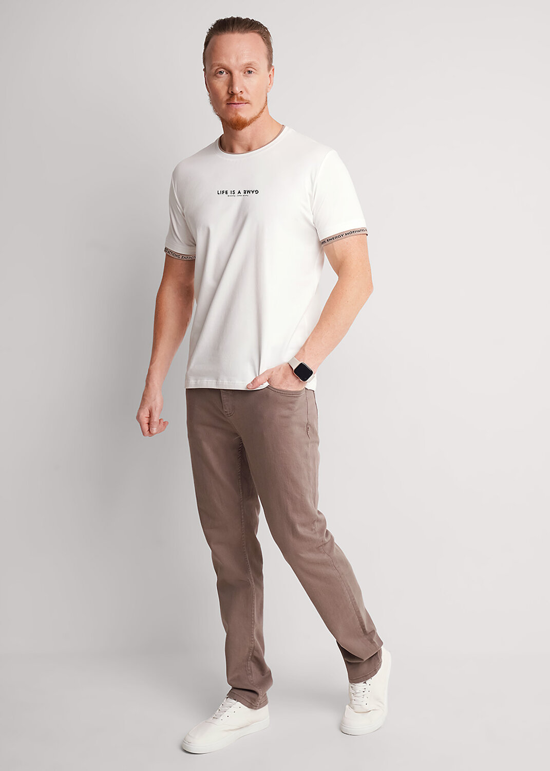 CLEVER Футболка 579241 562144/03г_п молочный/т.бежевый