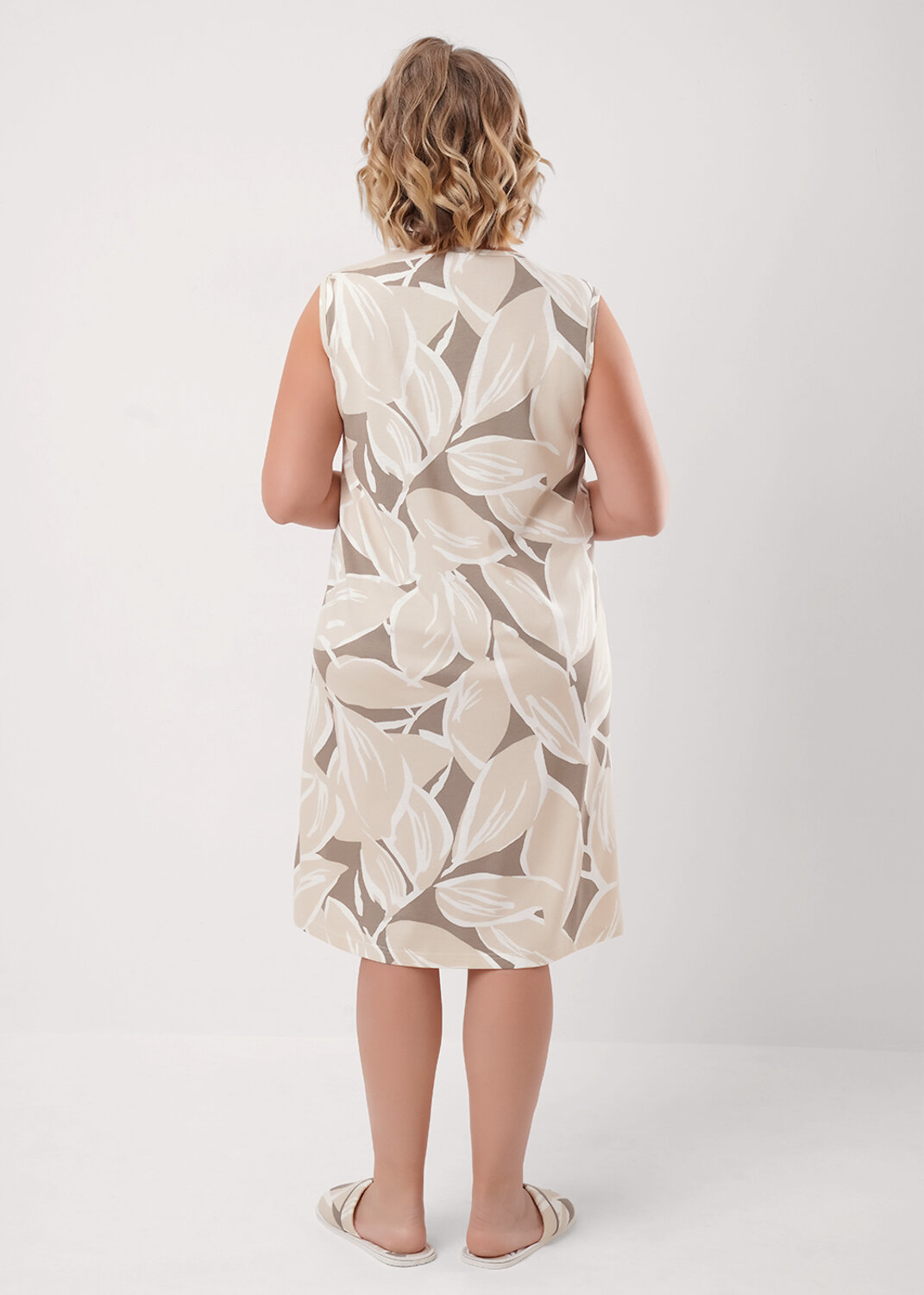 CLEVER Сорочка 579257 LS26-1213 св.бежевый/кофейный