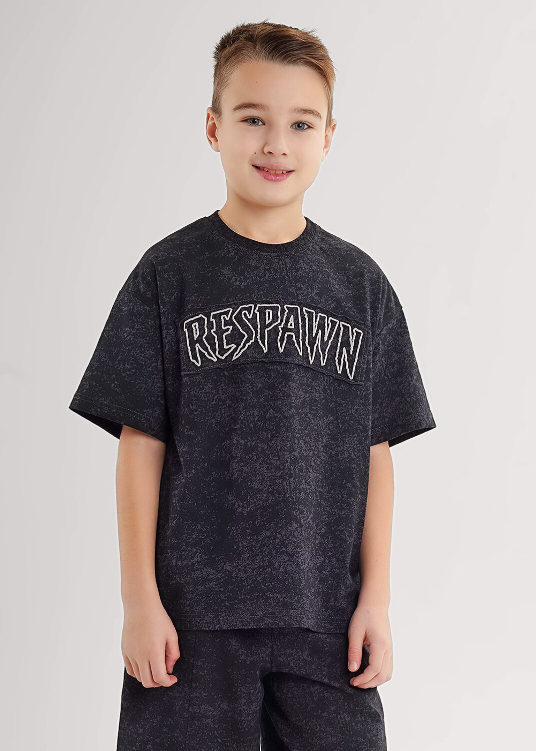 CLEVER Футболка 579262 867310/10кдн_п т.серый/чёрный