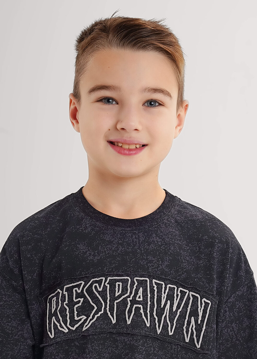 CLEVER Футболка 579262 867310/10кдн_п т.серый/чёрный