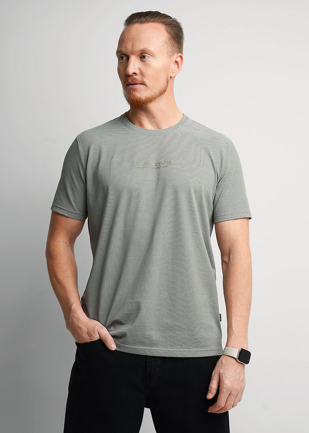 CLEVER Футболка 579305 662308зэ_п хаки/св.серый