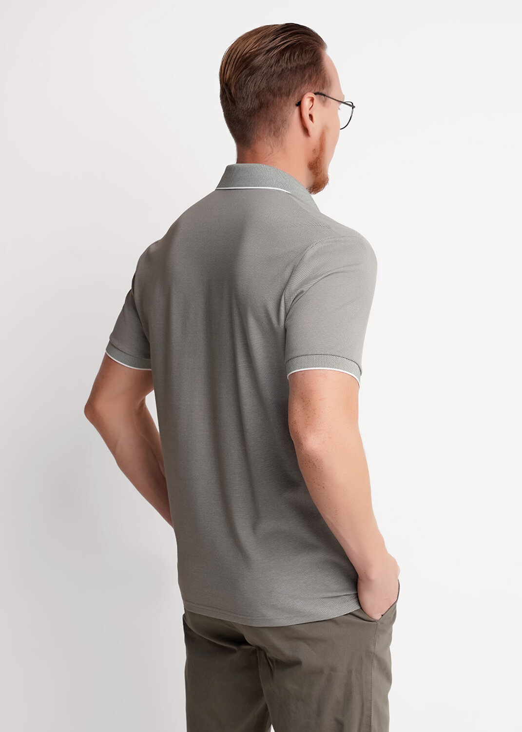 CLEVER Джемпер 579308 662667зэ хаки/св.серый