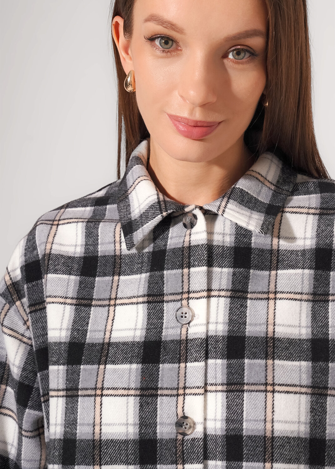 CLEVER Блузка 579318 363265ппн т.серый/молочный