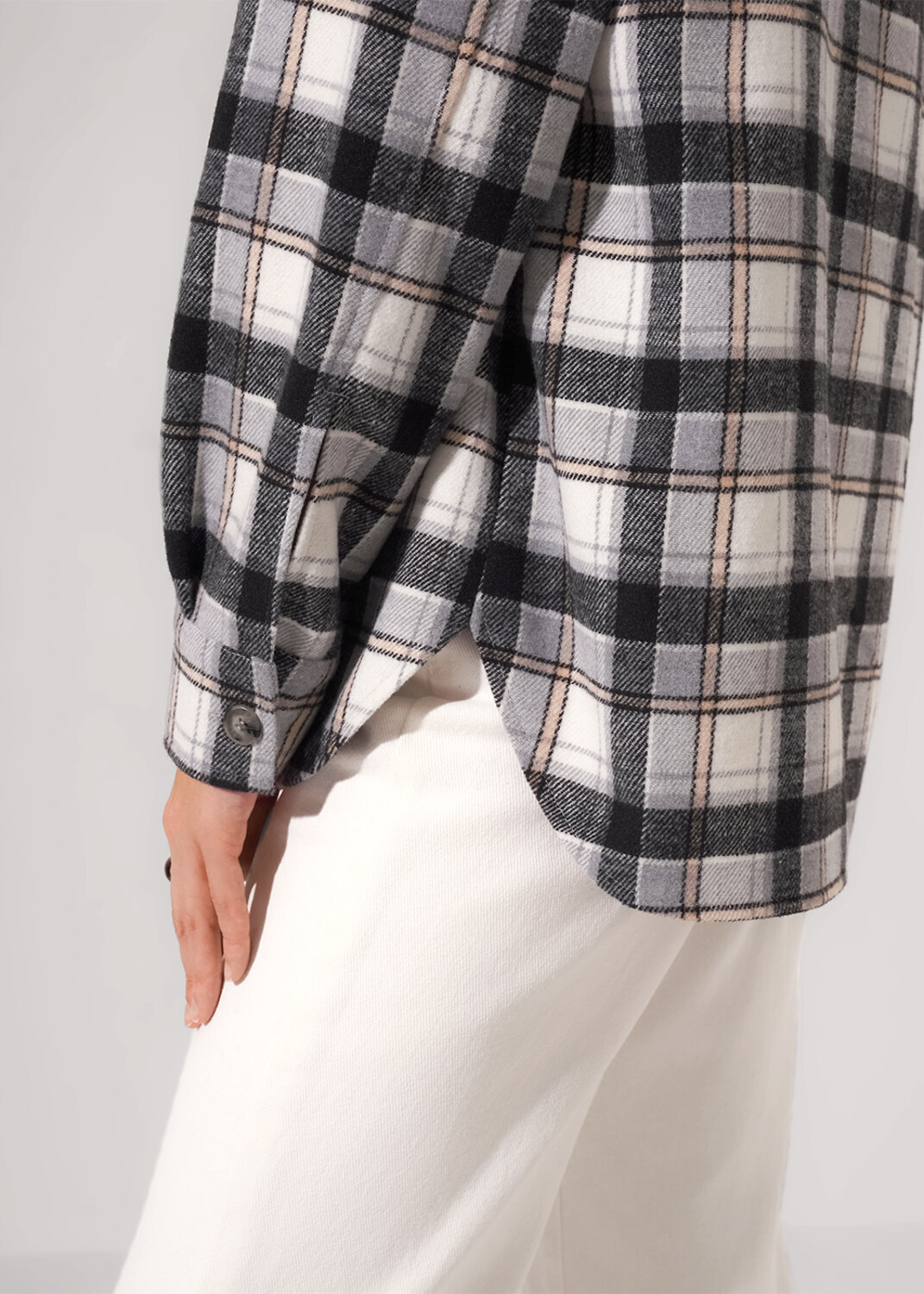 CLEVER Блузка 579318 363265ппн т.серый/молочный