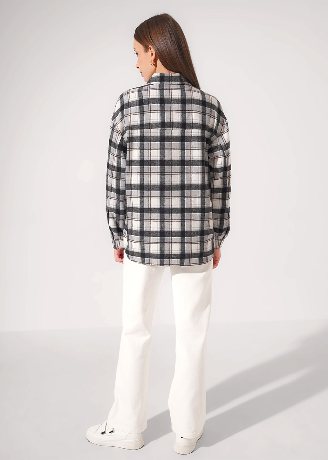 CLEVER Блузка 579318 363265ппн т.серый/молочный