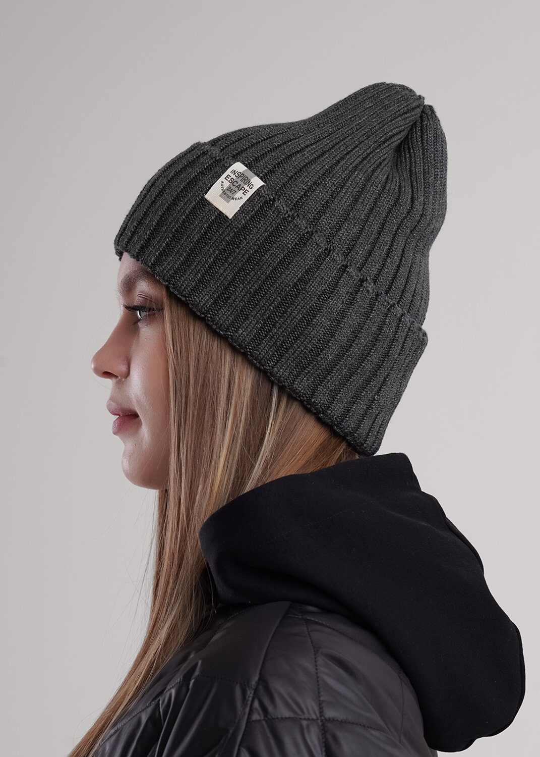 CLEVER Шапка 579328 554324ха меланж серый