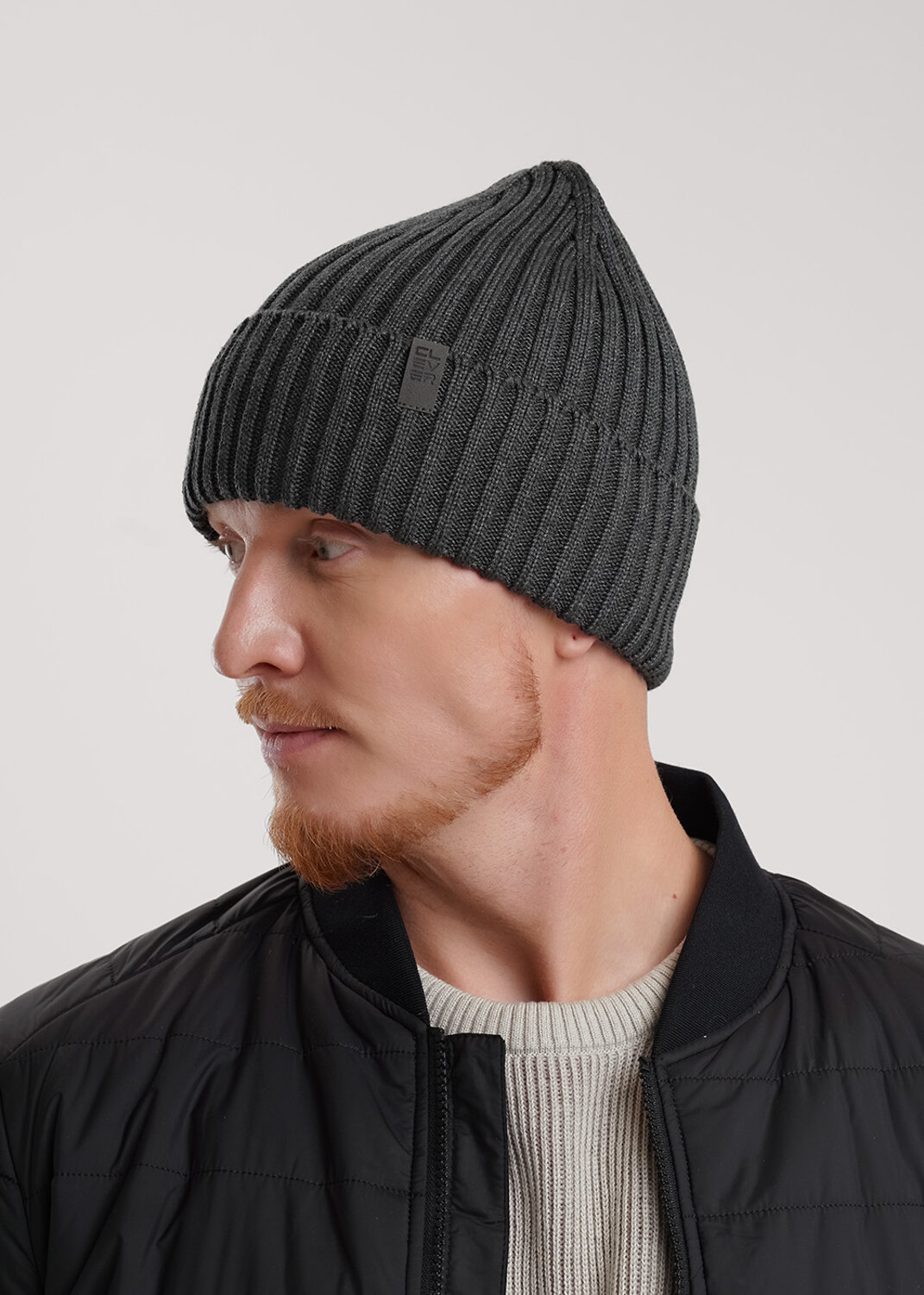 CLEVER Шапка 579329 454380ха меланж серый