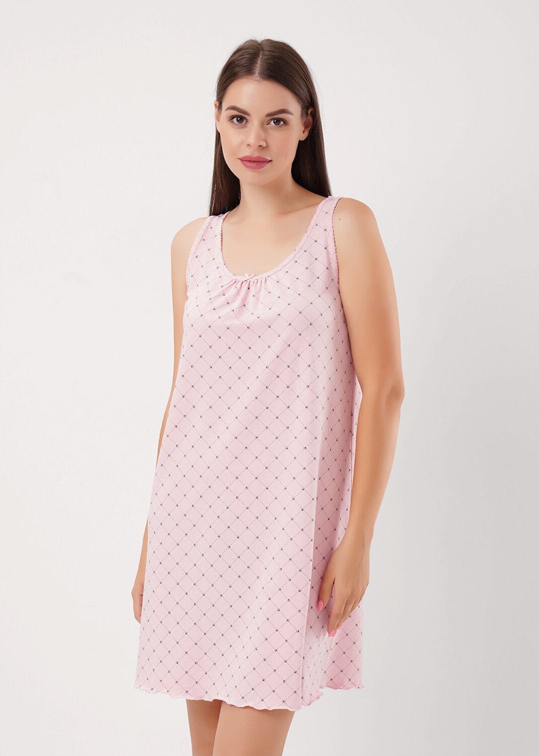 CLEVER Сорочка 579441 LS15-1208 св.розовый/зелёный