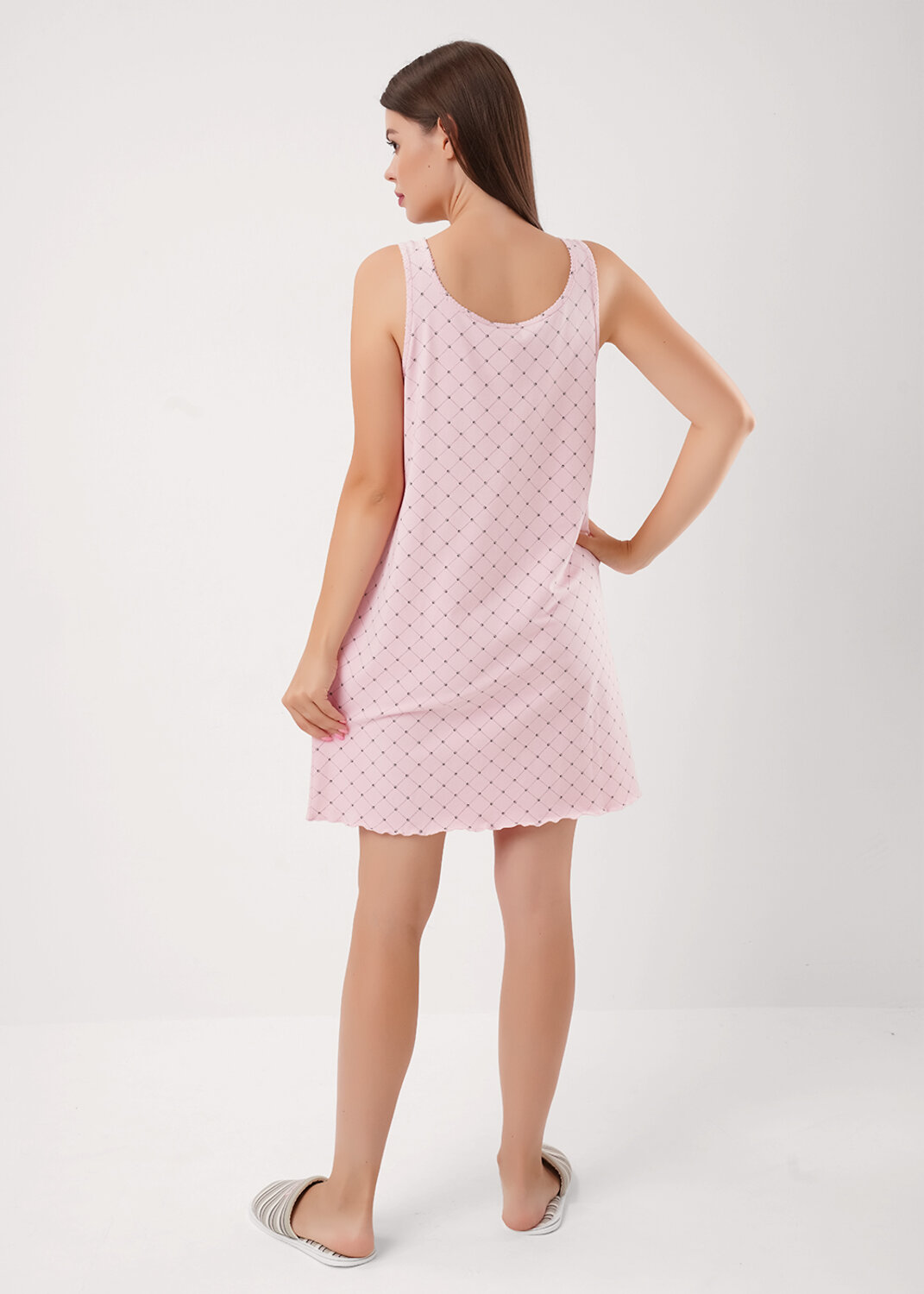 CLEVER Сорочка 579441 LS15-1208 св.розовый/зелёный