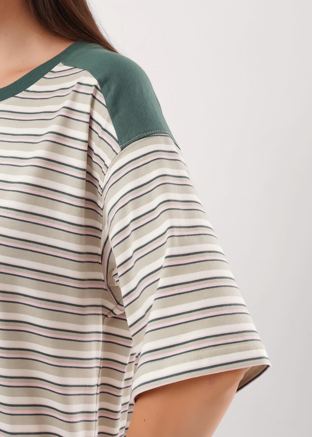 CLEVER Платье 579471 LDR15-1208/1 оливковый/св.розовый