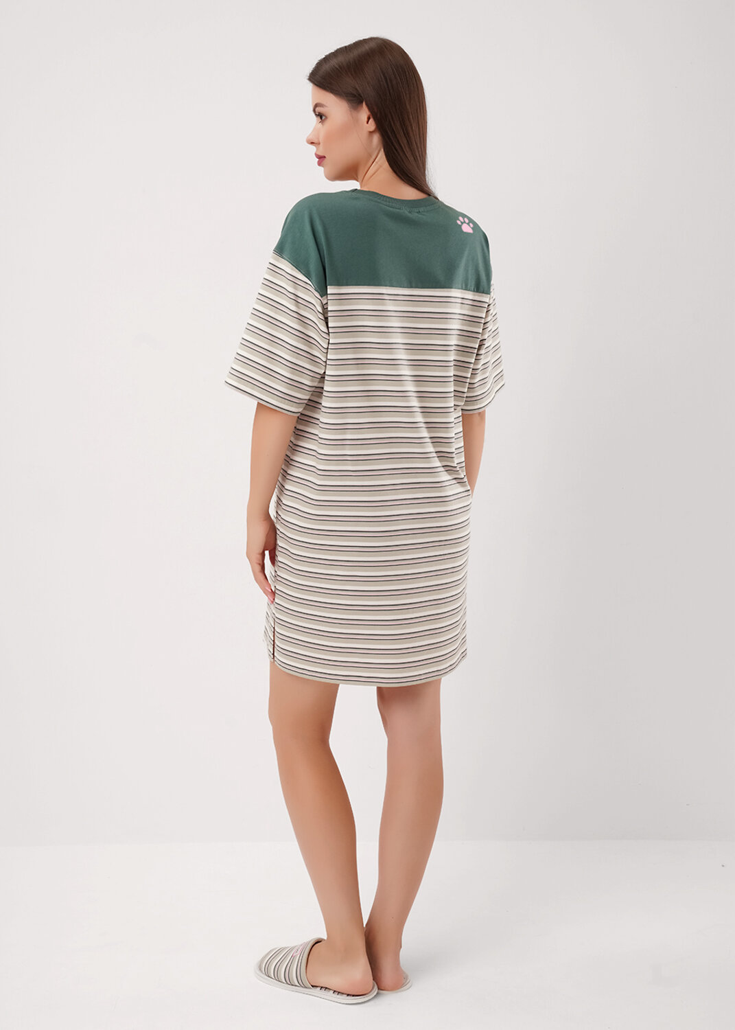 CLEVER Платье 579471 LDR15-1208/1 оливковый/св.розовый